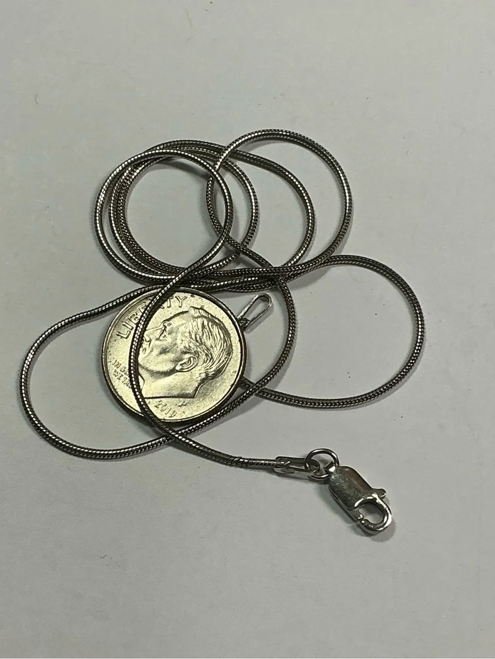 Classic Sterling Silver Snake Chain Necklace - Versatile Everyday Chain. 18”